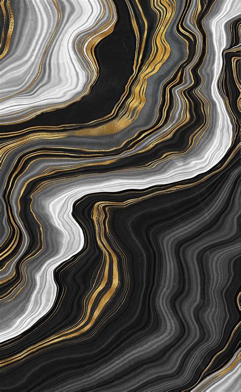 Black And Gold Abstract Marble Wallpaper Peel And Stick Removable
