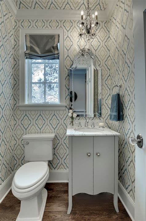Looking for bathroom wallpaper ideas? Quatrefoil Wallpaper - Contemporary - bathroom - Great ...