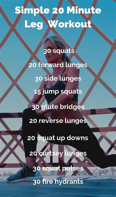 20 Minute No Equipment Leg Burner Workout Workout Challenge Park