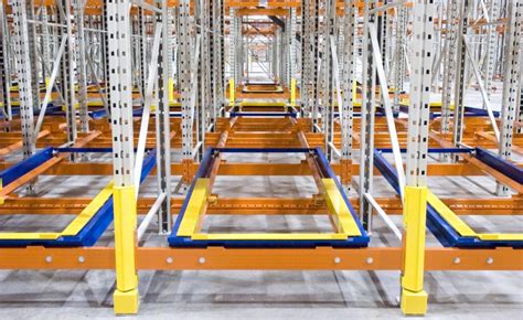 Request information · easy solutions · warehouse management Push-back pallet racks, drive-in and drive-thru pallet racks