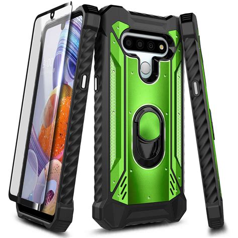 For Lg Stylo 6 Case With Tempered Glass Screen Protector Full Coverage