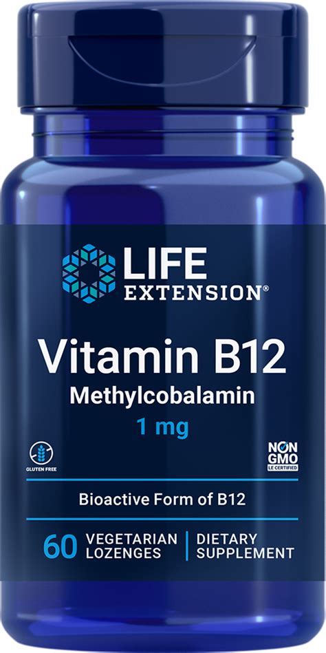 Methylcobalamin Vitamin B12 60 Lozenges Life Extension