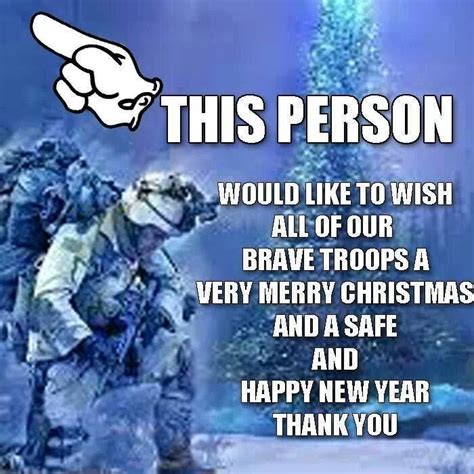 To Our Brave Troops Soldiers New Years Christmas Merry Christmas