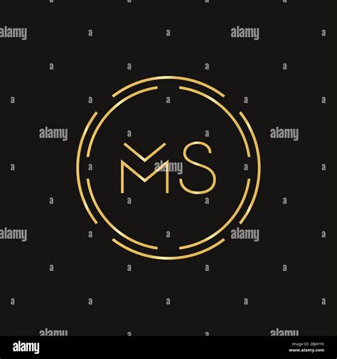Initial Ms Letter Logo Design Vector Template Abstract Letter Ms Logo