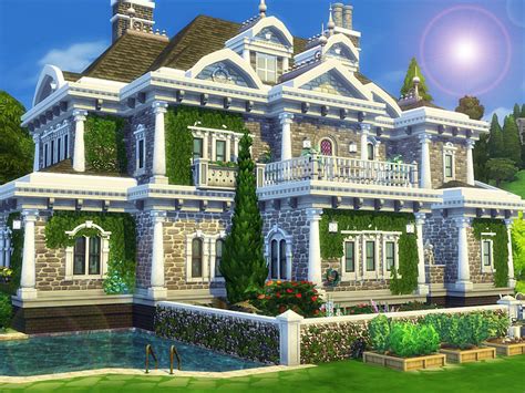 The Sims Resource Brick Walls Mansion
