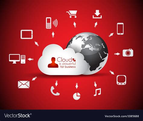 Cloud Computing Concept Background Royalty Free Vector Image