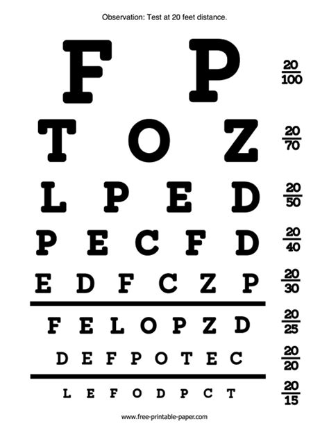Pdf Free Printable Full Size Printable Eye Chart Free Printable Worksheet
