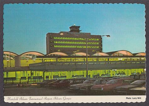 Hartsfield Atlanta International Airport Atlanta Ga Postcard 1960s