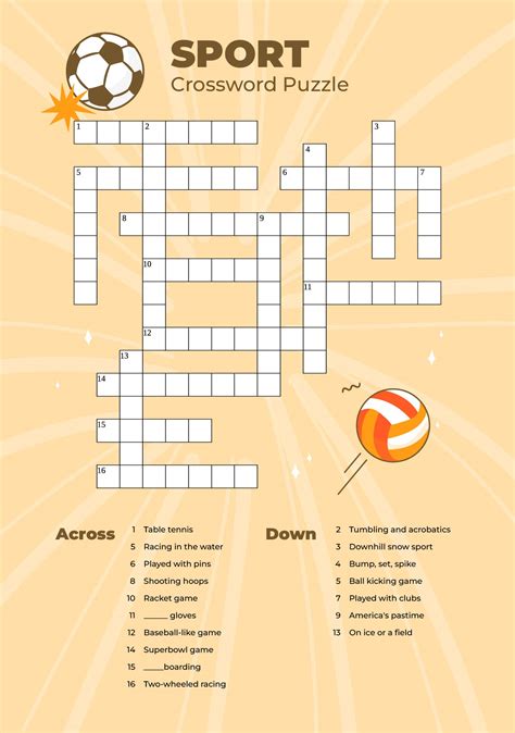 5 Best Printable Sports Crossword Puzzles Pdf For Free At Printablee