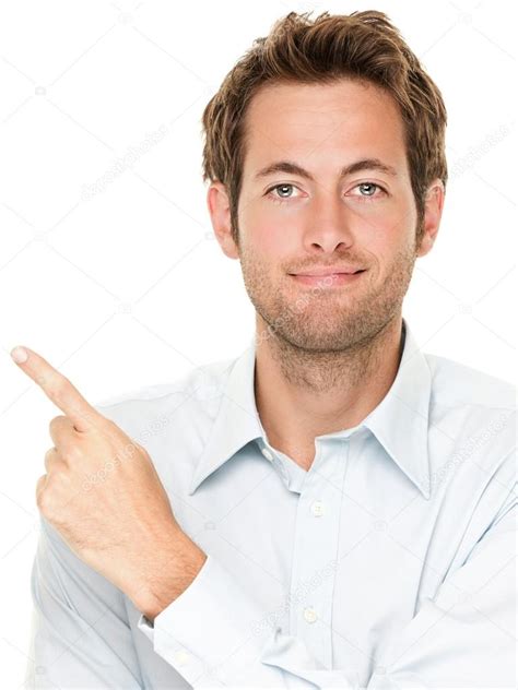 Photo Casual Businessman Casual Businessman Pointing — Stock Photo