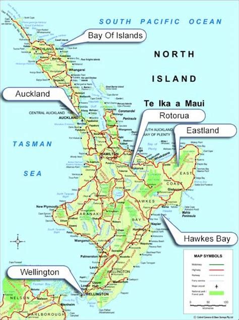 Cook chart of new zealand. North Island NZ Map | North island new zealand, North ...