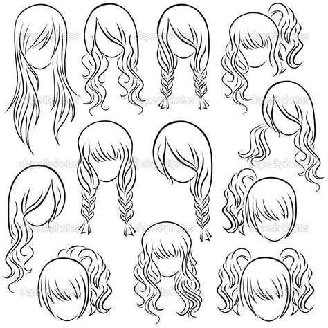 Drawing Hairstyles For Your Characters Dibujos De Peinados Dibujar