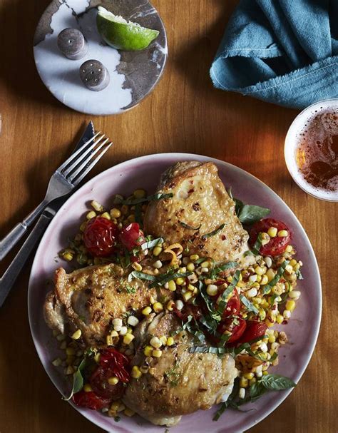Nina Comptons Recipe For Roast Chicken Thighs With Jerk Corn And Lime