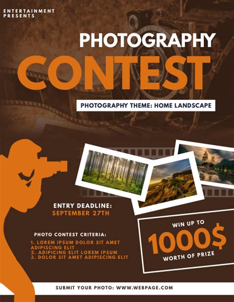 Photography Contest Flyer Template Postermywall