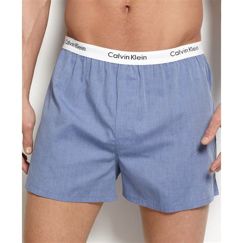 Calvin Klein Solid Woven Boxers 3 Pack In White For Men Lyst