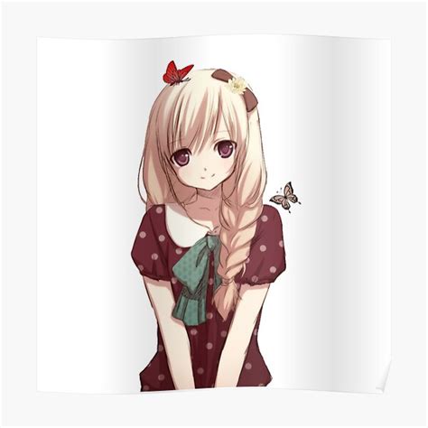 Cute Anime Girl Poster For Sale By Earthjoy345 Redbubble