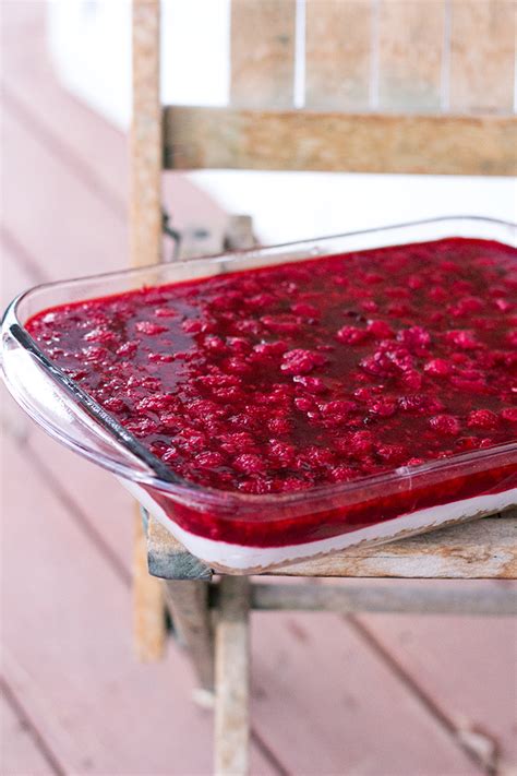 Stir in apple sauce, add rasberries. Raspberry Pretzel Jello Salad Recipe | A Slice of Style