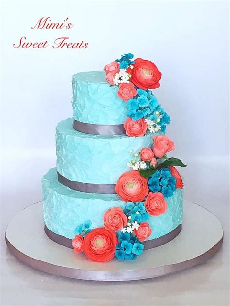 cascading floral wedding cake by mimissweettreats cakes 274875 cascading