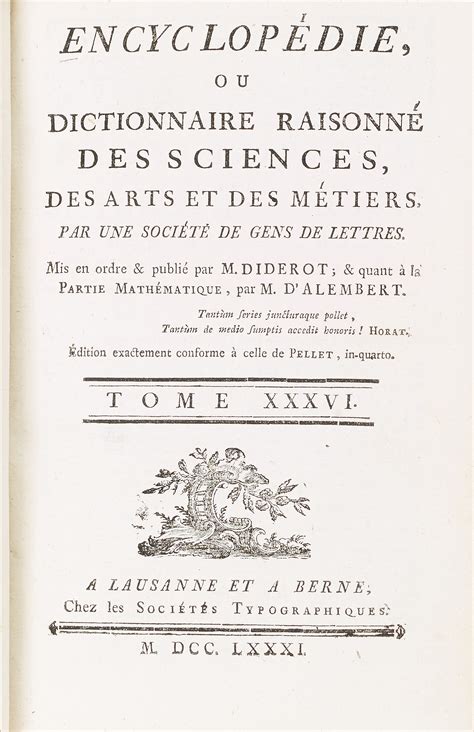 Lencyclopedie De Diderot Et Dalembert