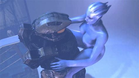 Rule 34 3d Alien Animated Armor Asari Blue Skin Bouncing