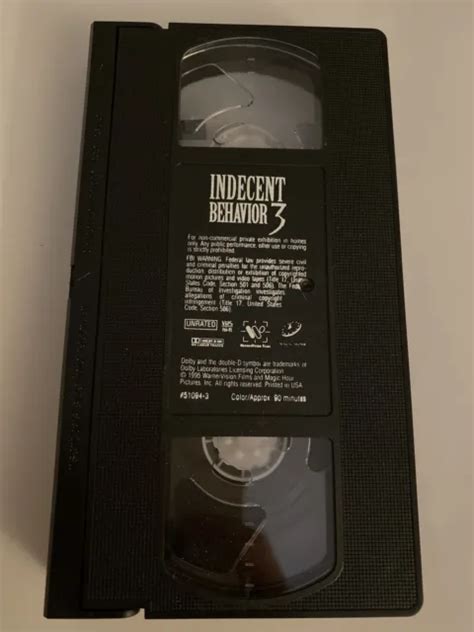 indecent behavior 3 unrated erotic vhs shannon tweed colleen coffey 12 99 picclick