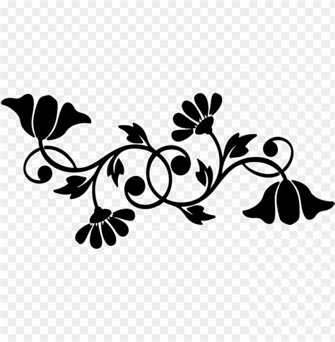 Transparent Flower Silhouette Border Download This Free Vector About