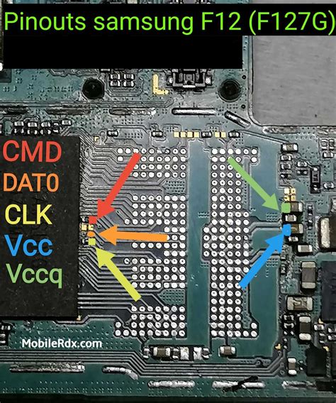 Samsung Galaxy F12 SM F127G ISP EMMC PinOUT Test Point