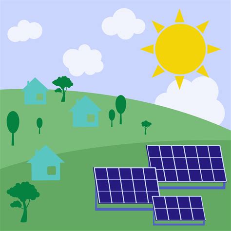 Sticker Button On The Theme Of Renewable Energy With Solar Panels Sun