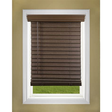 Shop our custom faux wood blinds in 13 colors ranging from whites to mahogany wood stains, cordless models available as well as 2 & 1 slats for doors. Regal Estate 2" Cordless Faux Wood Blind, Dark Oak ...