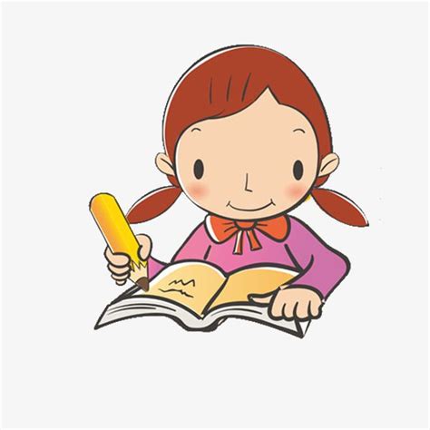 The Girl Who Did Her Homework Homework Kids Clipart Cartoons Png