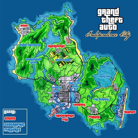 Map Of San Andreas From Grand Theft Auto Maps On The Web Vrogue