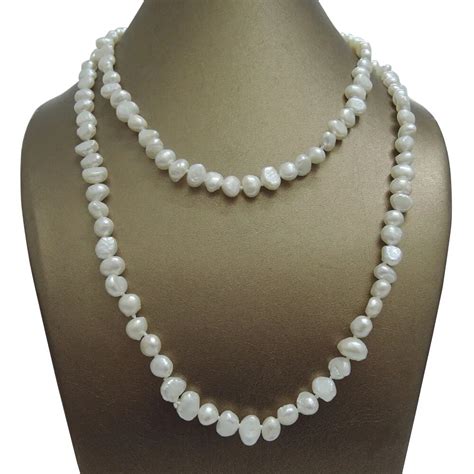 Freshwater Pearl Necklace Nature Freshwater Pearl Long Necklace Cm Baroque Pearl