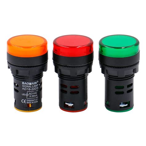 Buy Baomain Led Indicator Pilot Light Ad16 L22 20ma 22mm 086 Green1