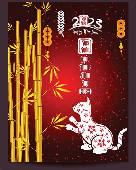 Happy Lunar New Year 2023 Vietnamese New Year Year Of The Cat