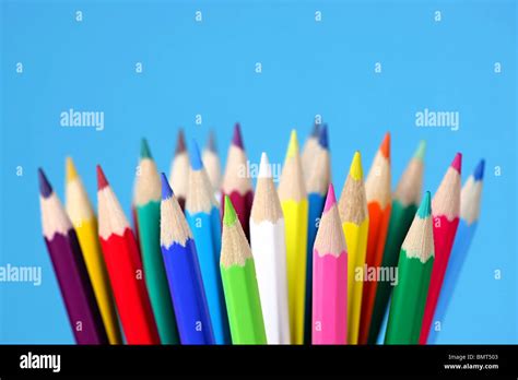 Macro Detail Of A Set Of Colored Pencils Stock Photo Alamy