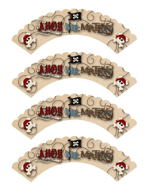 Ahoy Me Mateys Party Pack Banner Bookmarks Cupcake Etsy