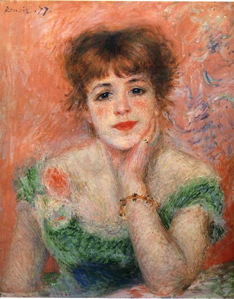 La Reverie Jeanne Samary In A Low Necked Dress Pierre Auguste Renoir 1877 Renoir Art