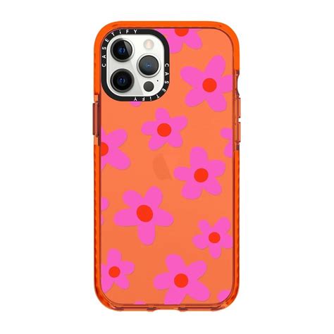 Bold Retro Seventies Flowers In Pink Preppy Phone Case Pretty Phone