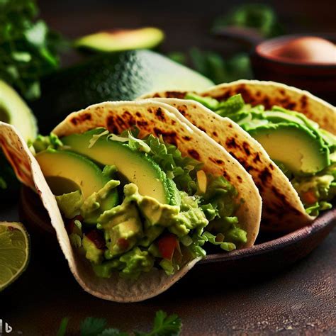 Tacos De Aguacate Opción Vegetariana Y Saludable