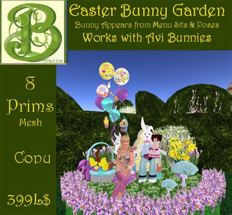 Second Life Marketplace T Giving Easter Bunny Picture Garden Mesh