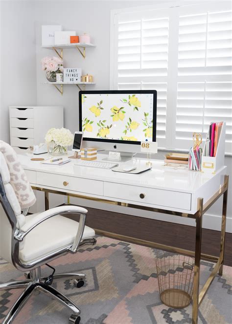 Great savings & free delivery / collection on many items. Park Avenue Writing Desk in White and Gold Overstock Fancy ...