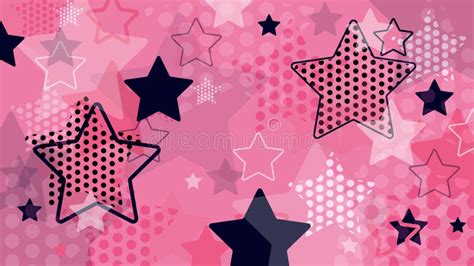 Black Pink Punk Rock Stars Banner Stock Vector Illustration Of