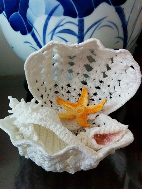 Crochet Conch Shell And Starfish Pattern By Thomasina Cummings Designs