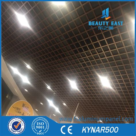 There is no gap between plates since it looks like and integrated structure of straight products. China Heat Resistant Aluminum Open Cell Ceiling Tiles ...