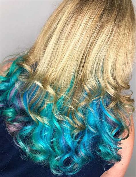 Blonde Hair Blue Tips