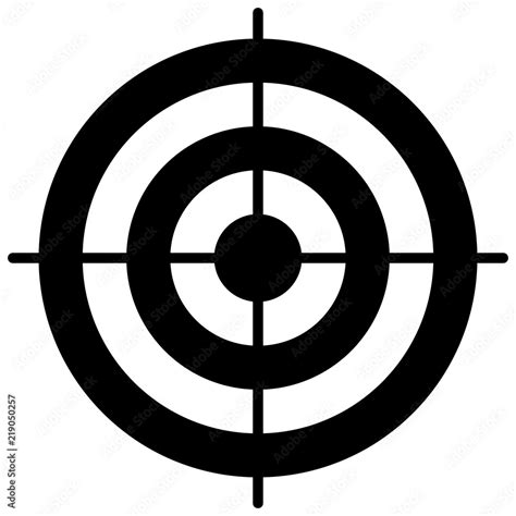 Simple Circle Target Template Bullseye Symbol Stock Vector Adobe Stock