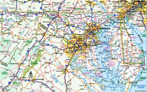 Maryland Delaware Interstate Highways Map I 68 I 70 I 95 I 270 Road