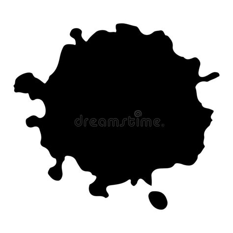 Black Ink Spots Set Texture Of Paint Spots Stock Vector Illustration