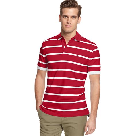 Shop with confidence on ebay! Tommy Hilfiger Jackson Striped Polo Shirt in Red for Men ...