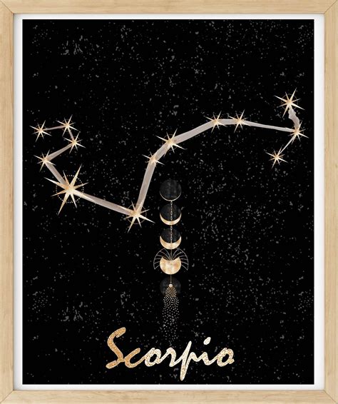 Scorpio Star Sign Wall Art Zodiac Astrology Prints October Etsy Uk